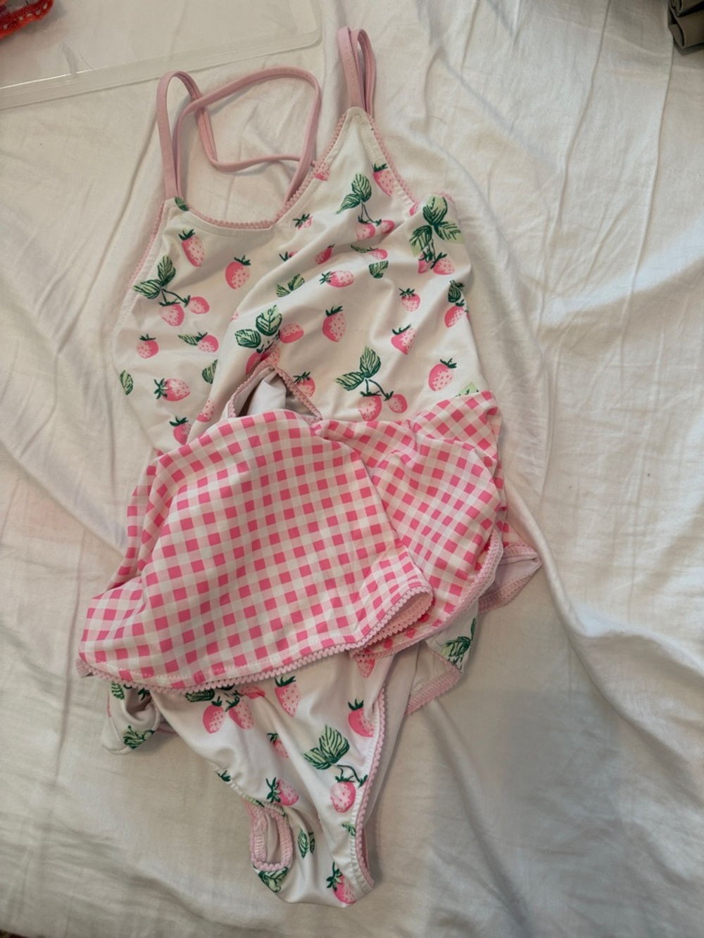 SweetHoney White and Pink Girls' Swimwear Label